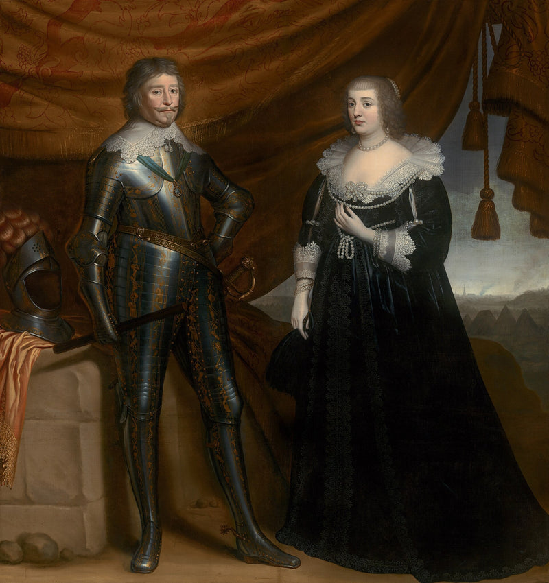 Retrato duplo de Frederik Hendrik (1584-1647) e Amalia de Solms-Braunfels (1602-1675) - Gerrit van Honthorst