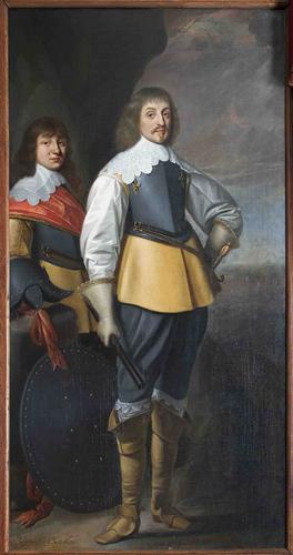 Retrato duplo de Johan Maurits van Nassau-Siegen (1604-1679) e Johan Ernst van Nassau-Siegen (1618-1639) - Gerrit van Honthorst
