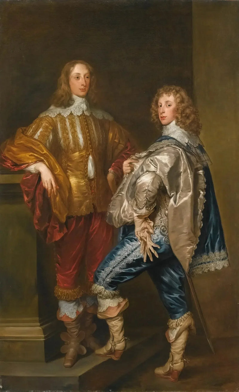Retrato duplo de Lord John Stewart (1621-1644) e Lord Bernard Stewart, futuro conde de Lichfield (1623-1645) - Antoine van Dyck