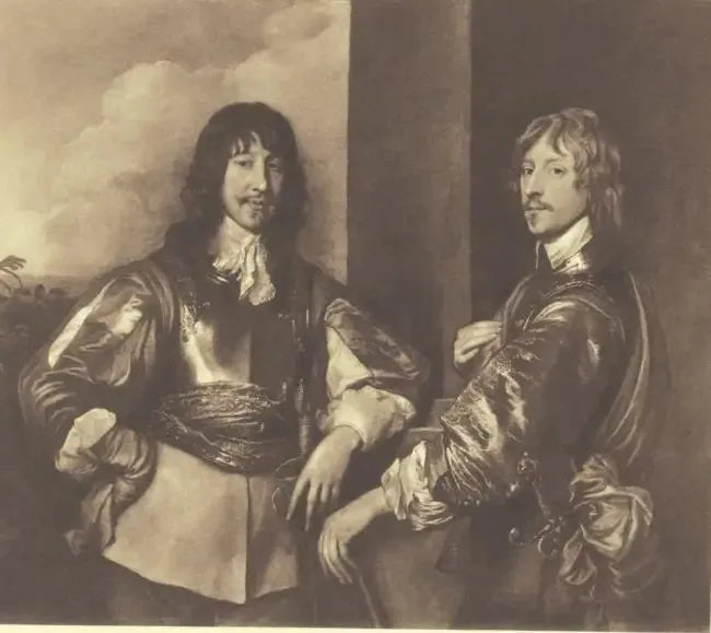 Retrato duplo de Mountjoy Blount, 1º conde de Newport (-1666), e de George, Lord Goring (1608-1657) - Antoine van Dyck