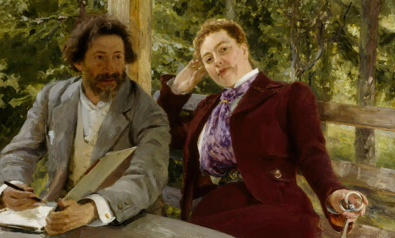 Retrato duplo de Natalia Nordmann e Ilya Repin - Ilya Repin