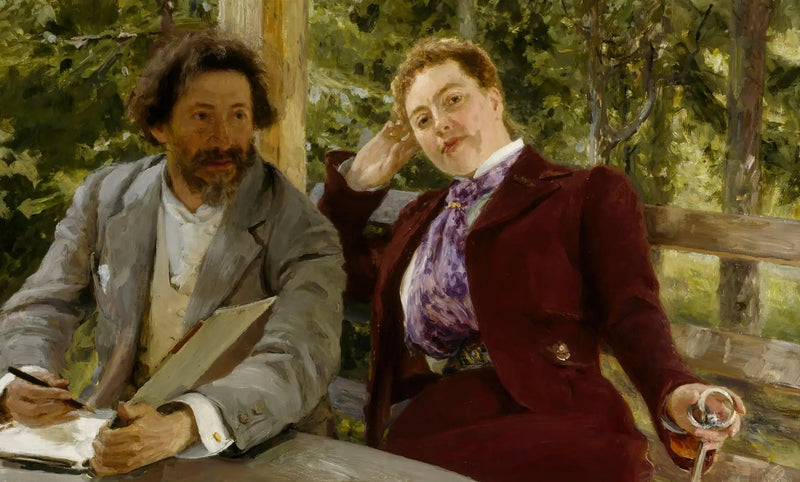 Retrato duplo de Natalia Nordmann e Ilya Repin - Ilya Repin
