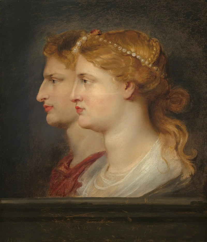 Retrato duplo do general romano Germânico (15 a.C.-19) e de sua esposa Agripina Maior (?-33) - Peter Paul Rubens