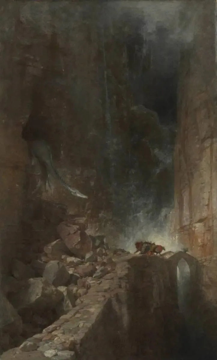 Dragão em uma garganta rochosa - Arnold Böcklin