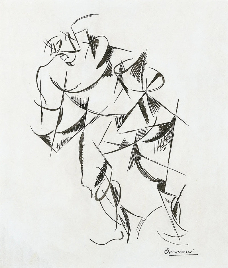 Dinâmica do corpo humano: Boxer - Umberto Boccioni