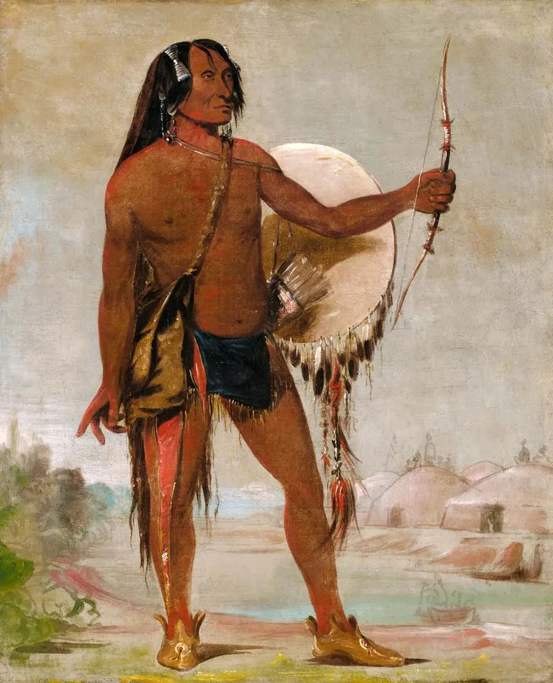 E'e-a-chín-che-a, Trovão Vermelho, filho do mocassim negro - George Catlin