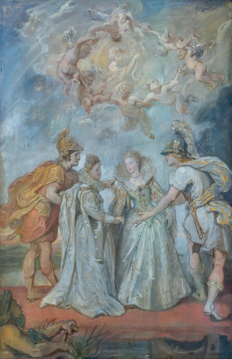 Troca familiar de princesas entre Espanha e França em 9 de novembro de 1615 - Peter Paul Rubens