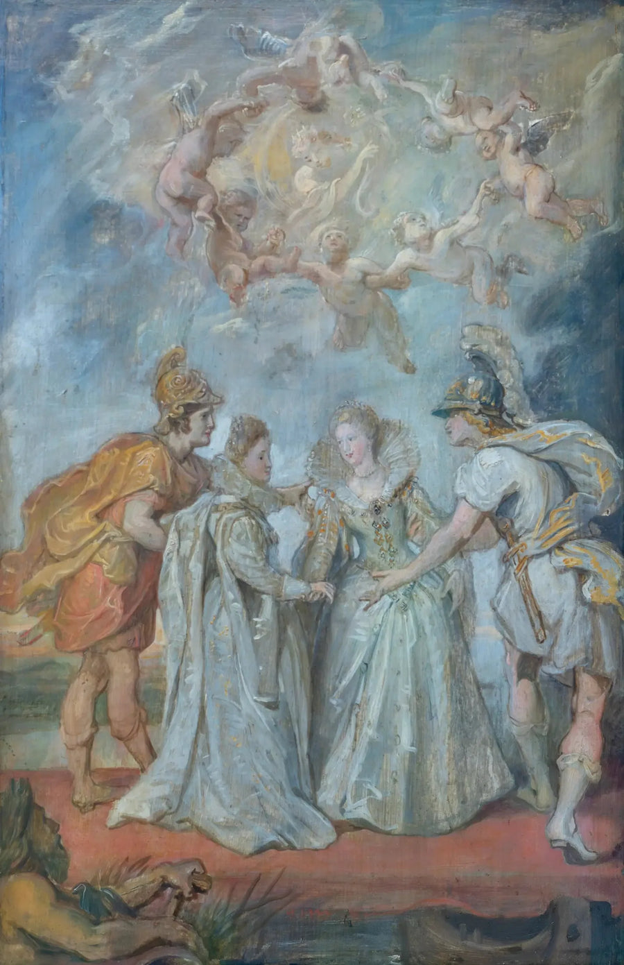 Troca familiar de princesas entre Espanha e França em 9 de novembro de 1615 - Peter Paul Rubens