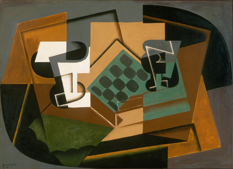 Xadrez, vidro e prato - Juan Gris