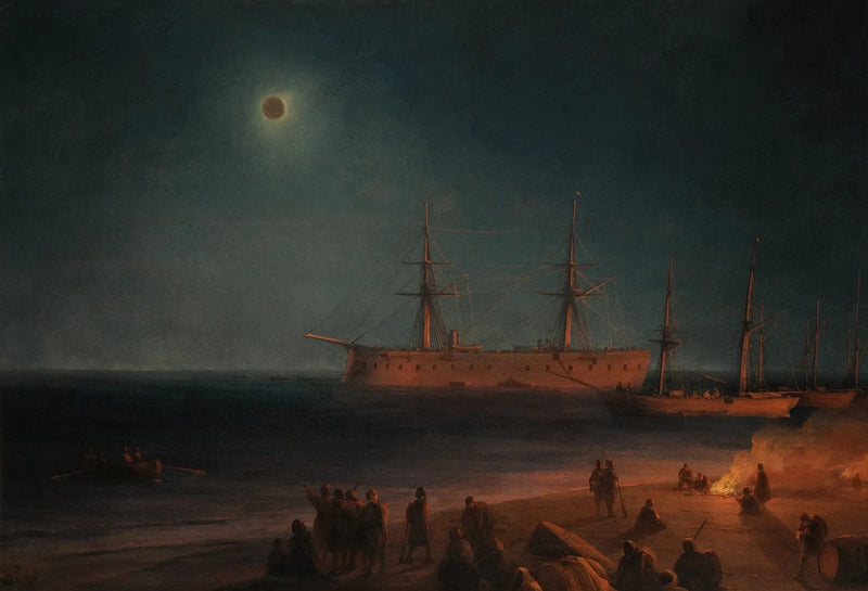 Eclipse solar em Feodosia - Ivan Aivazovsky