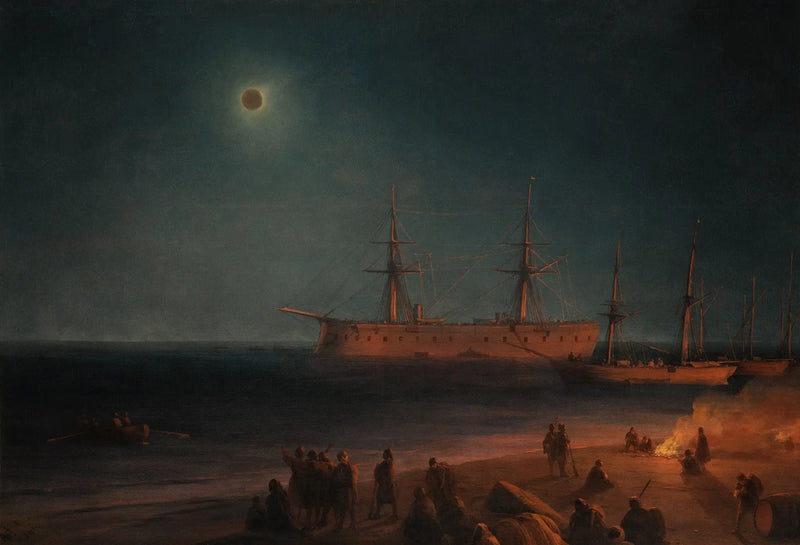 Eclipse solar em Feodosia - Ivan Aivazovsky
