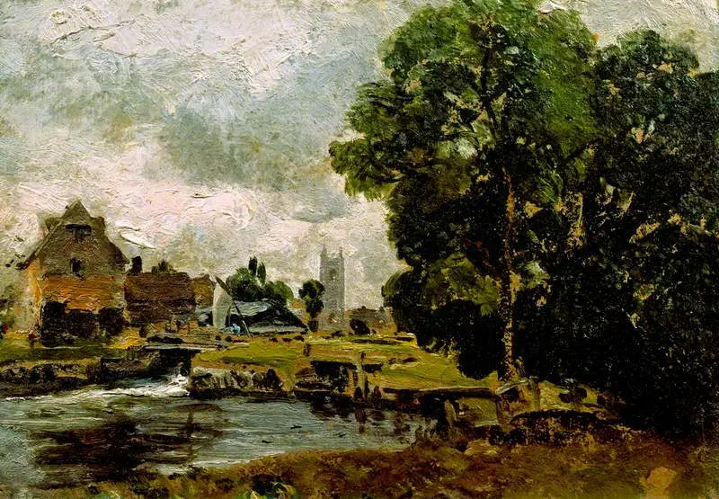Eclusa e moinho de Dedham - John Constable