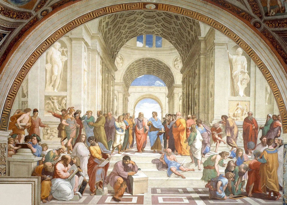École d'Athènes - Raphaël Sanzio image 1 reproduction de peinture à l’huile