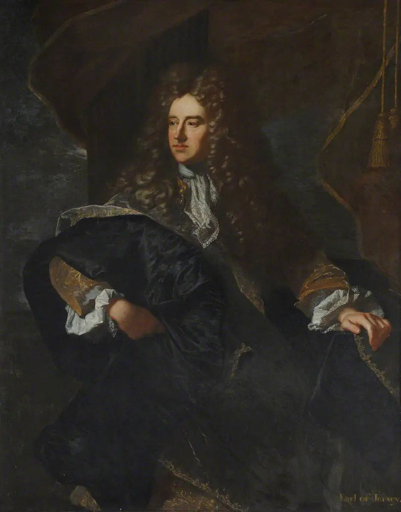 Edward Villiers (1655–1711), conde de Jersey, cavaleiro marechal da casa real e diplomata - Hyacinthe Rigaud