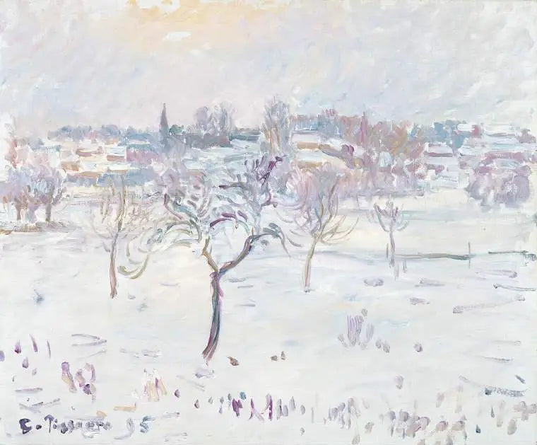 Efeito de neve em Éragny, com uma macieira - Camille Pissarro