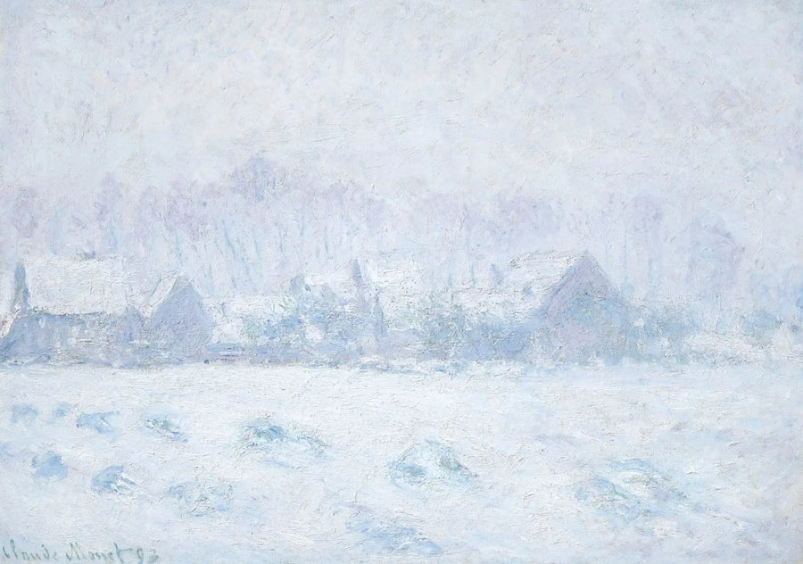 Efeito de Neve em Giverny - Claude Monet