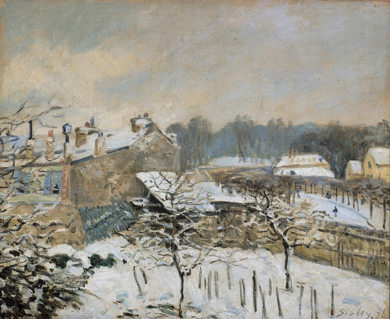 Efeito de neve em Marly-le-Roi - Alfred Sisley