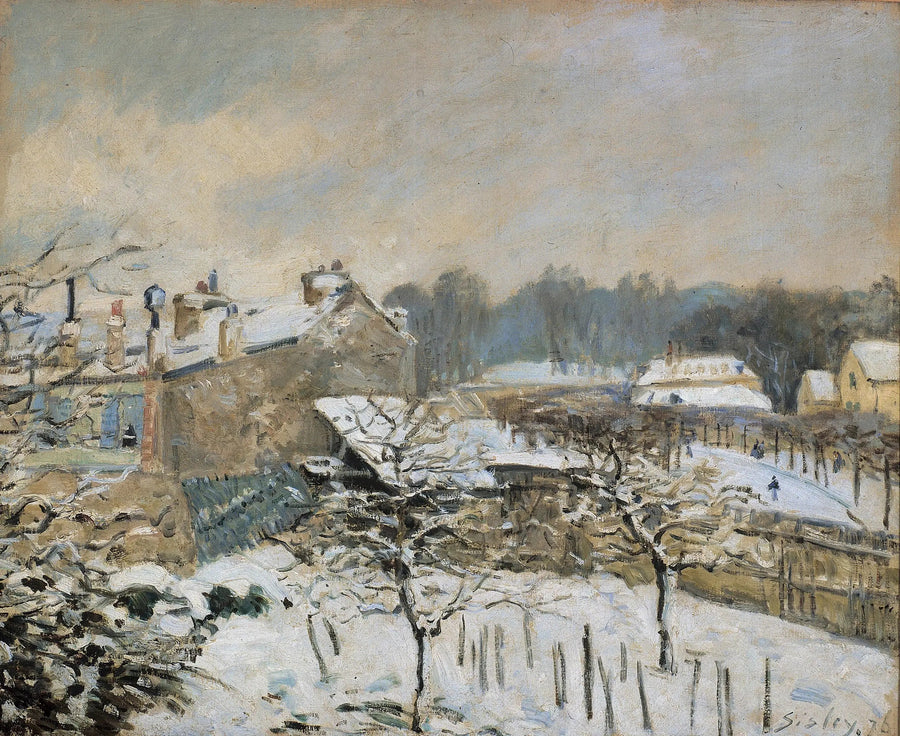 Efeito de neve em Marly-le-Roi - Alfred Sisley