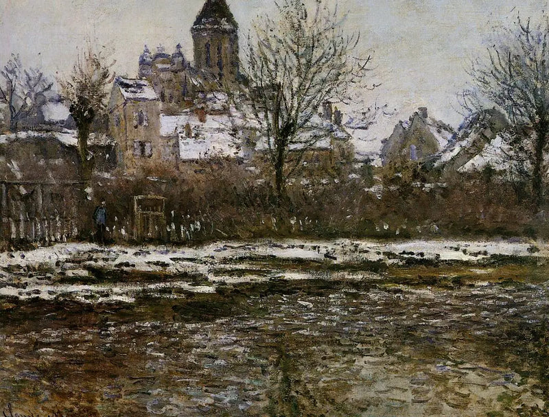 Efeito de neve em Vétheuil - Claude Monet