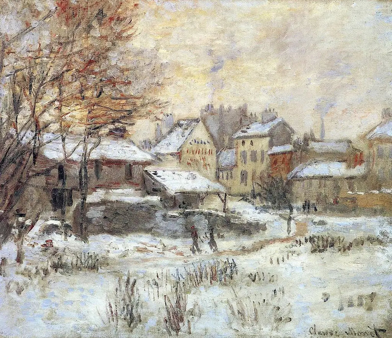 Efeito de neve, pôr do sol - Claude Monet