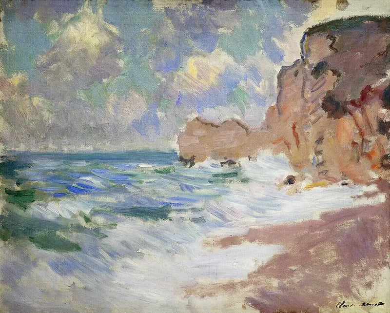 Efeito de ondas em Étretat - Claude Monet