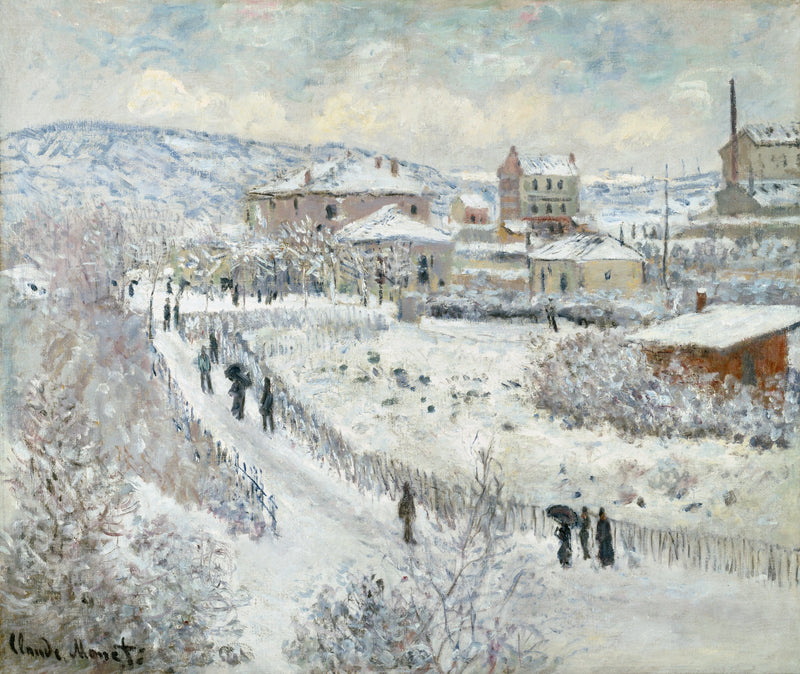 Vista de Argenteuil, neve W358 - Claude Monet
