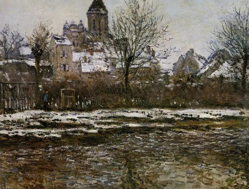 Efeito de neve em Vétheuil W506 - Claude Monet