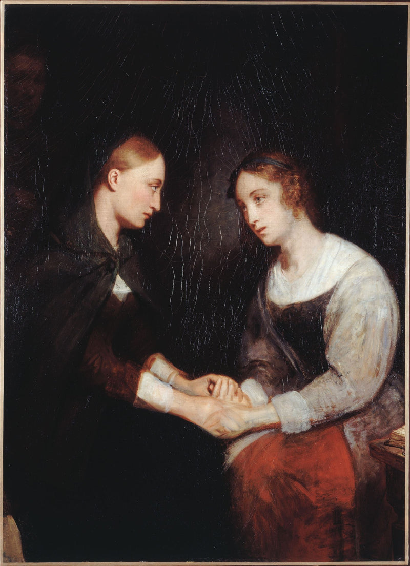 Effie e Janny Daens na prisão de Edimburgo - Ary Scheffer