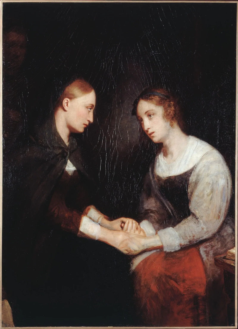 Effie e Janny Daens na prisão de Edimburgo - Ary Scheffer