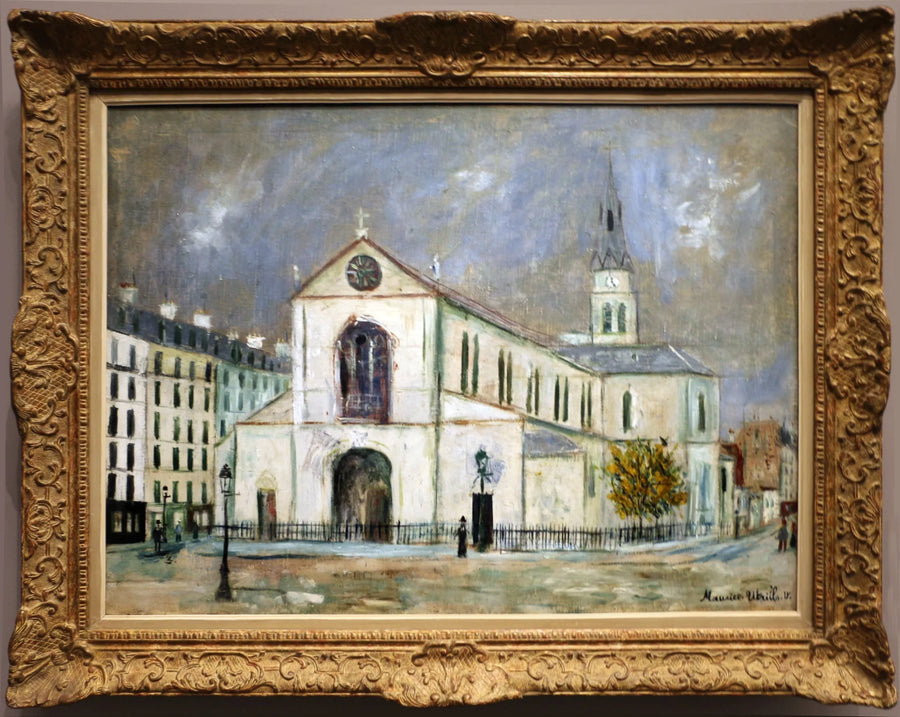 Église de Clignancourt - Maurice Utrillo image 1 copie peinte à la main à l’huile