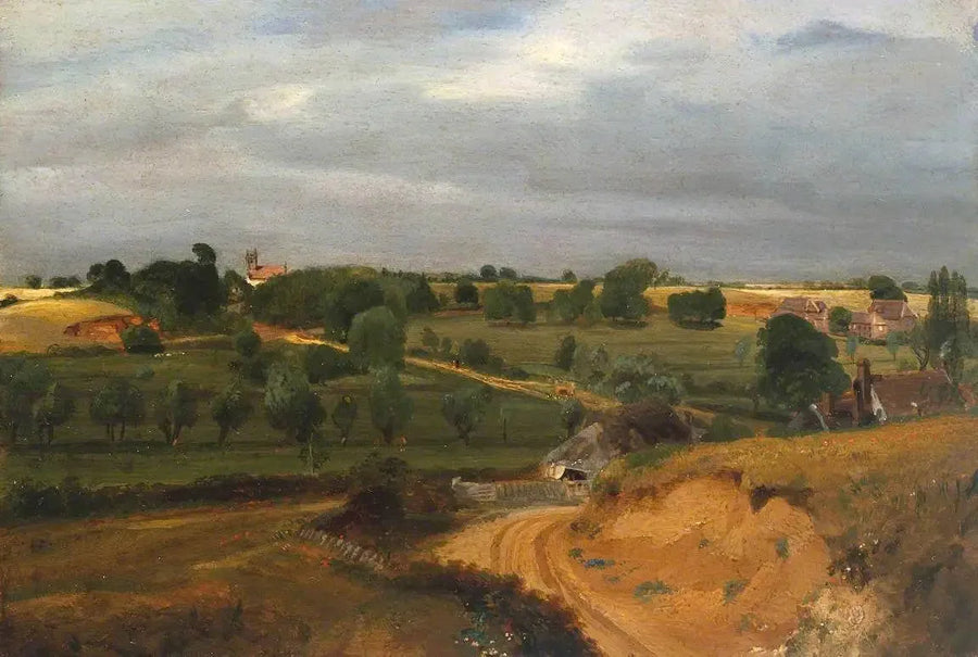 Igreja e vila de Brightwell - John Constable