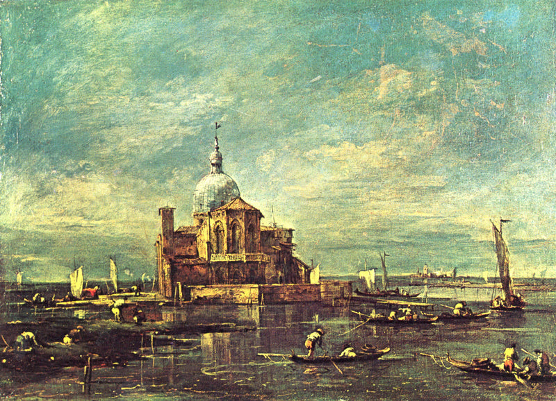 Igreja em uma pequena ilha lagunar - Francesco Guardi