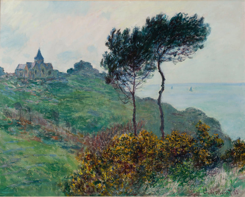 Igreja de Varengeville, tempo cinzento - Claude Monet