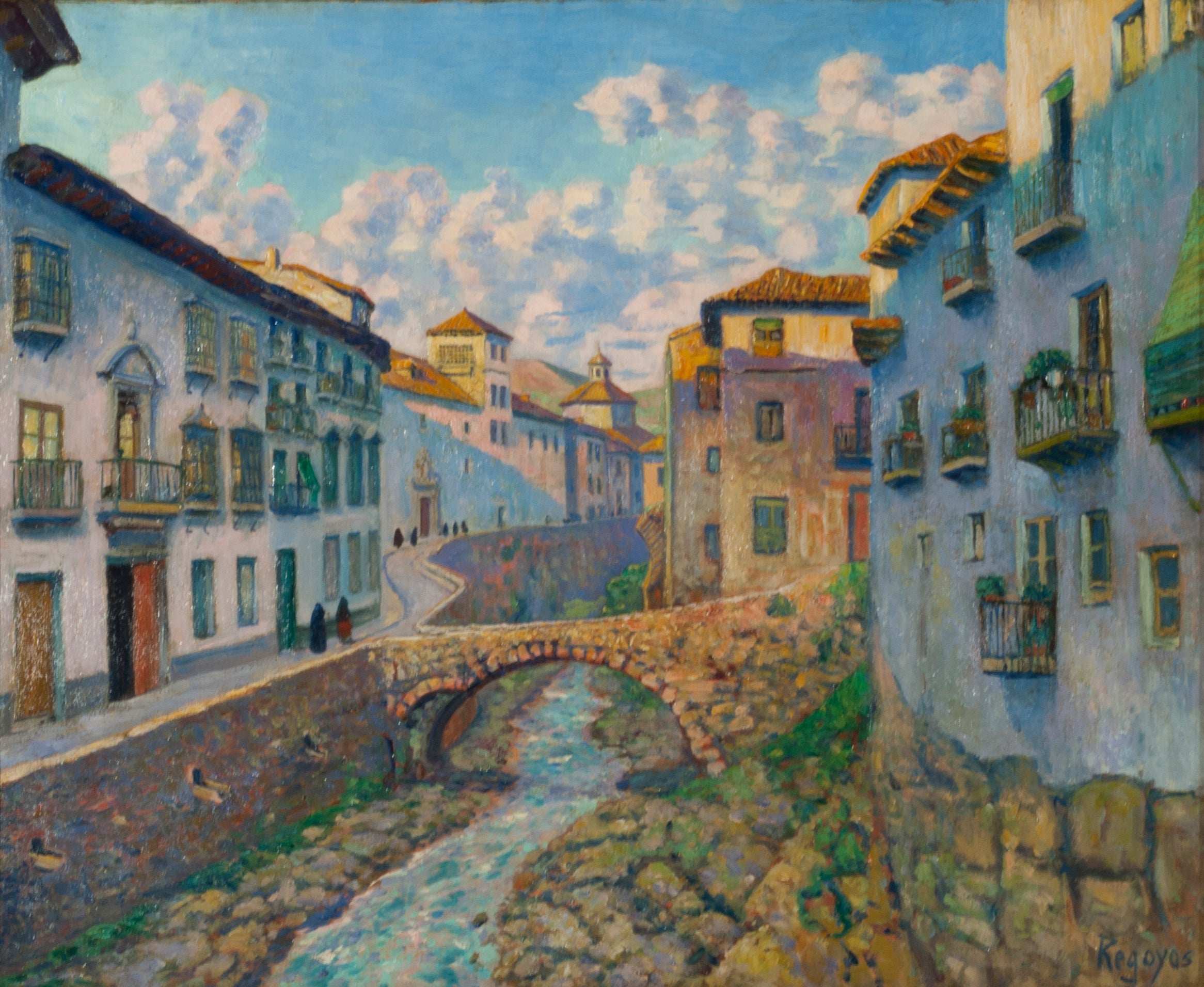 El Darro - Darío de Regoyos image 1 copie peinte à la main à l’huile