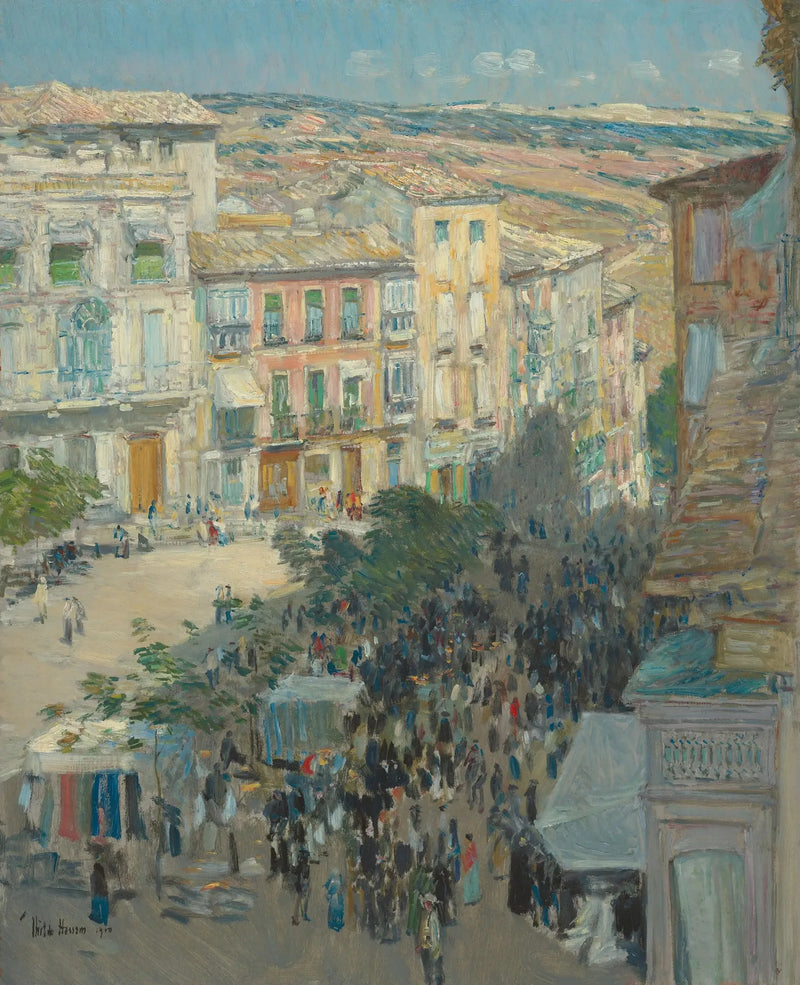El Zocodover, Toledo, Espanha - Childe Hassam