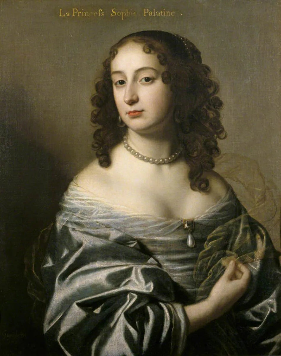 Électrice Sophie, princesse palatine, épouse d'Ernest Auguste, électeur de Hanovre (1630-1714) - Gerrit van Honthorst image 1 copie peinte à la main à l’huile