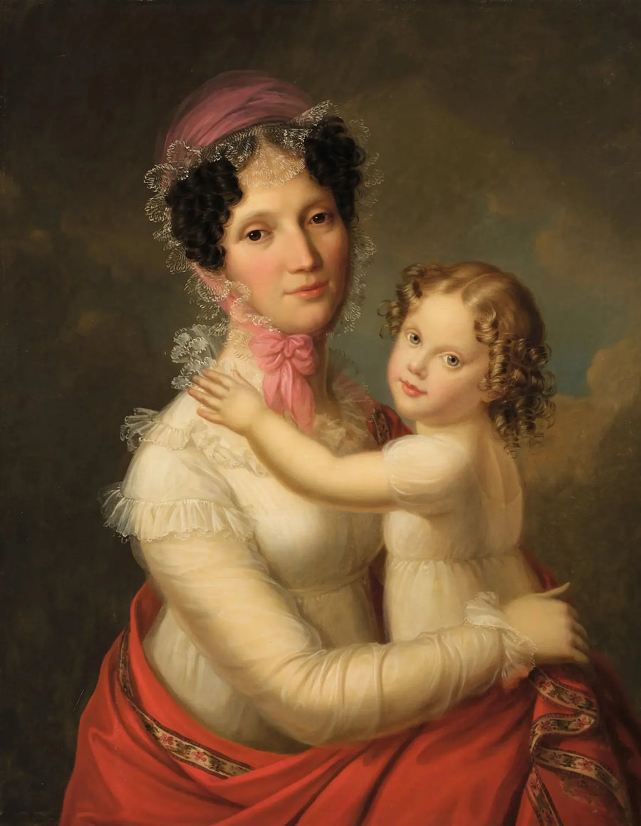 Eleonora Mayer, baronesa de Gravenegg com sua filha Isabella - François Gérard
