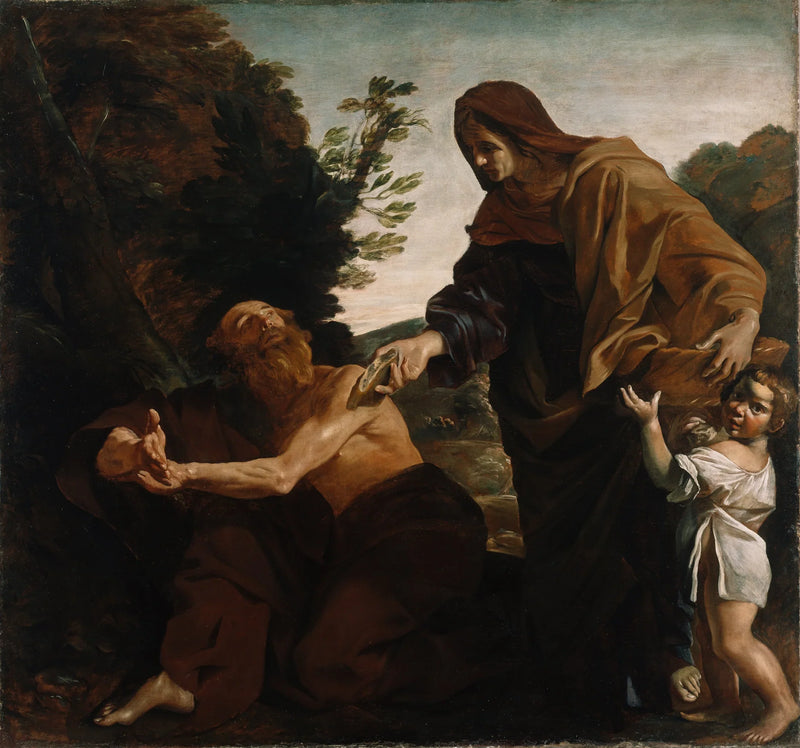 Élie recebendo o pão da viúva de Sarepta - Giovanni Lanfranco