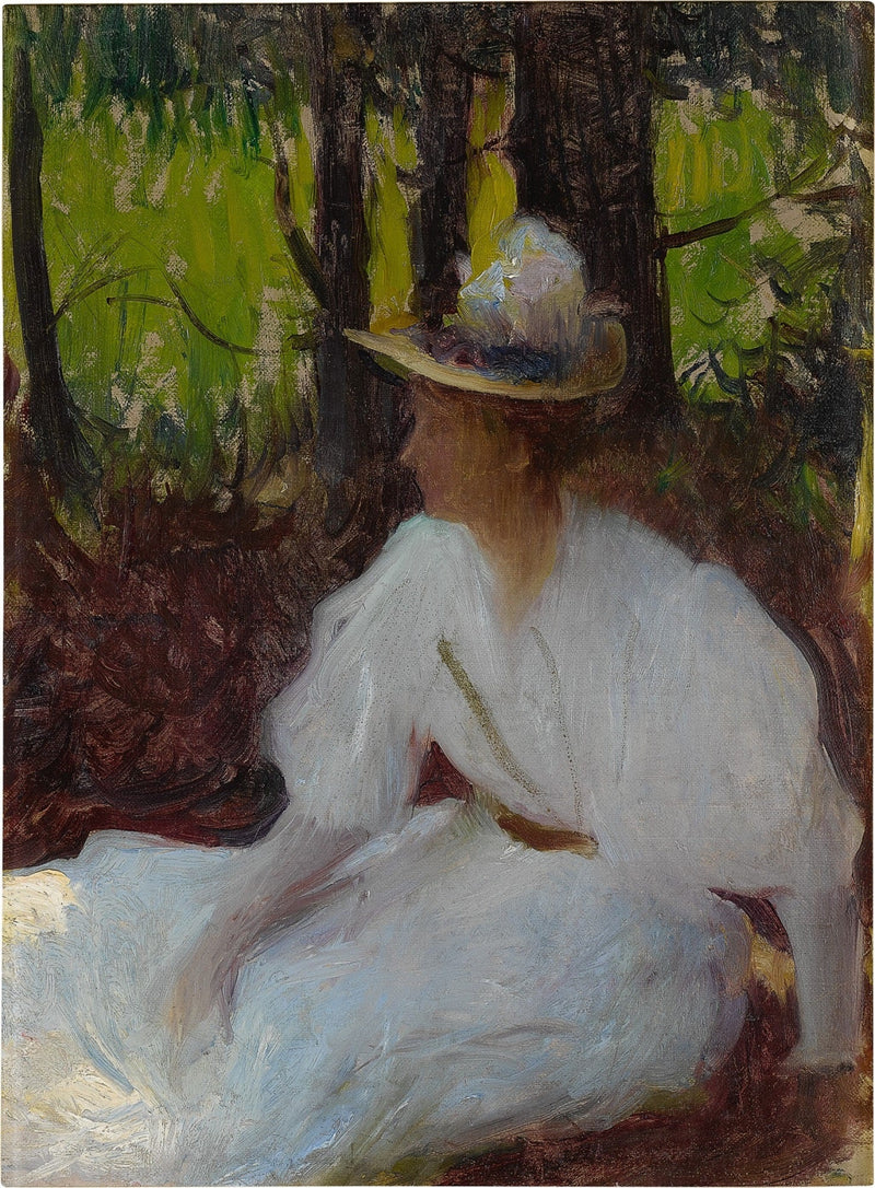 Ellen na floresta - Frank Weston Benson