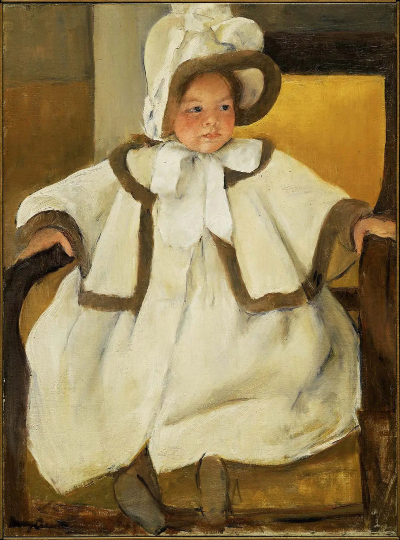 Ellen Mary de blusa branca - Mary Cassatt
