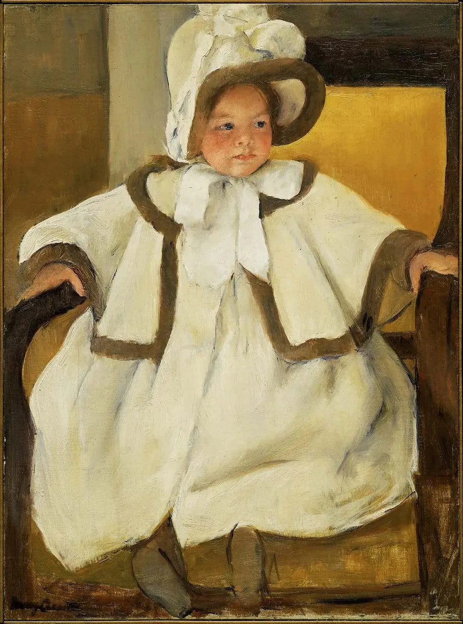 Ellen Mary de blusa branca - Mary Cassatt
