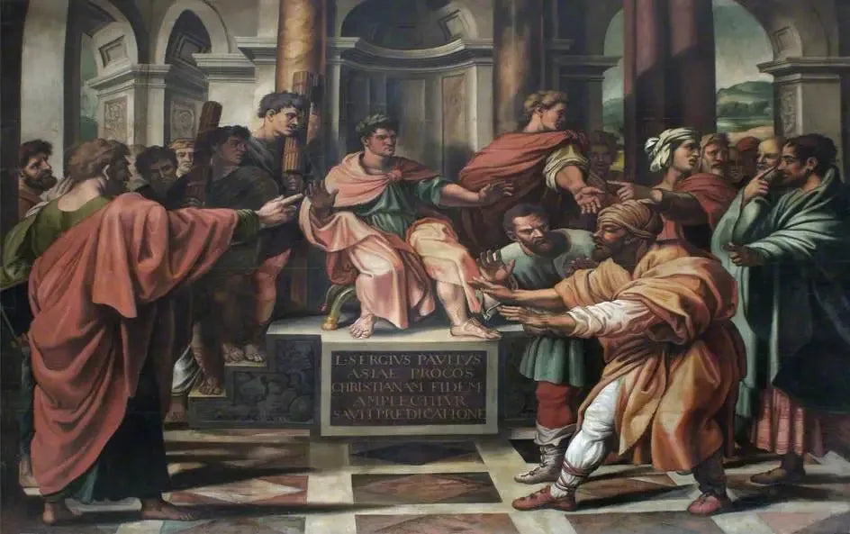Élymas - Raphaël Sanzio image 1 reproduction artisanale de tableau