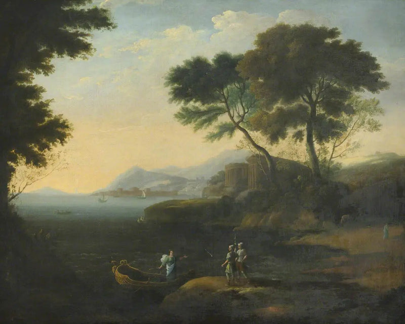 Embarque de Carlo e Ubaldo na perseguição a Rinaldo - Claude Lorrain