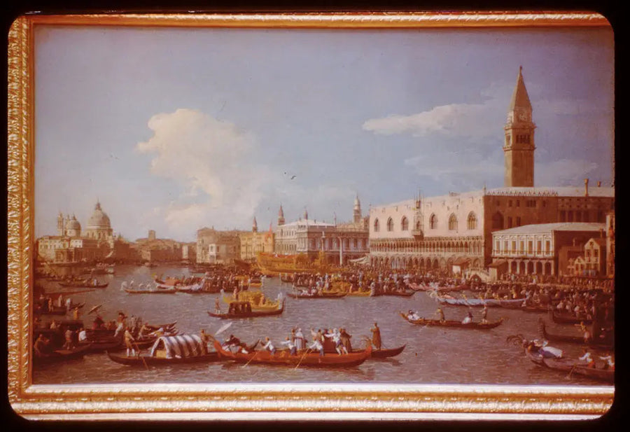 Embarque do Doge de Veneza, para a cerimônia de casamento do Adriático - Canaletto