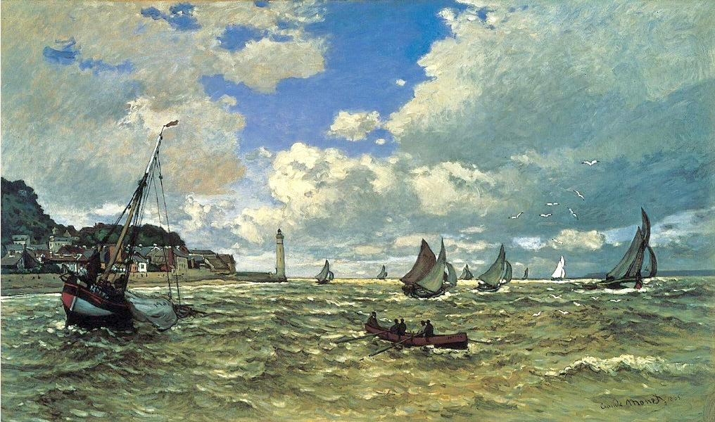 🌬️ A Foz do Sena em Honfleur Claude Monet (1865)