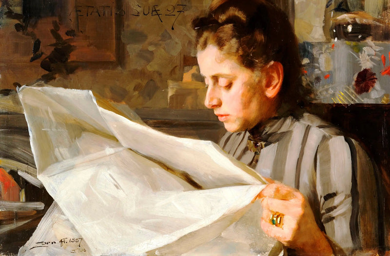 Emma Zorn lendo - Anders Zorn