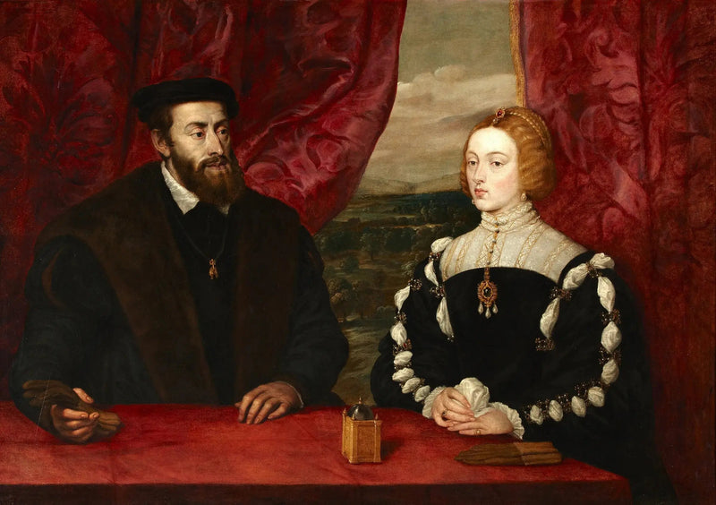 Imperador Carlos V e a imperatriz Isabel - Peter Paul Rubens
