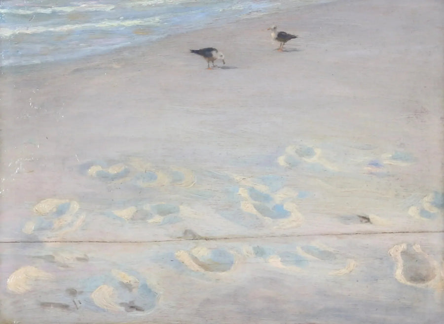 Impressões de pés na areia - Peder Severin Krøyer