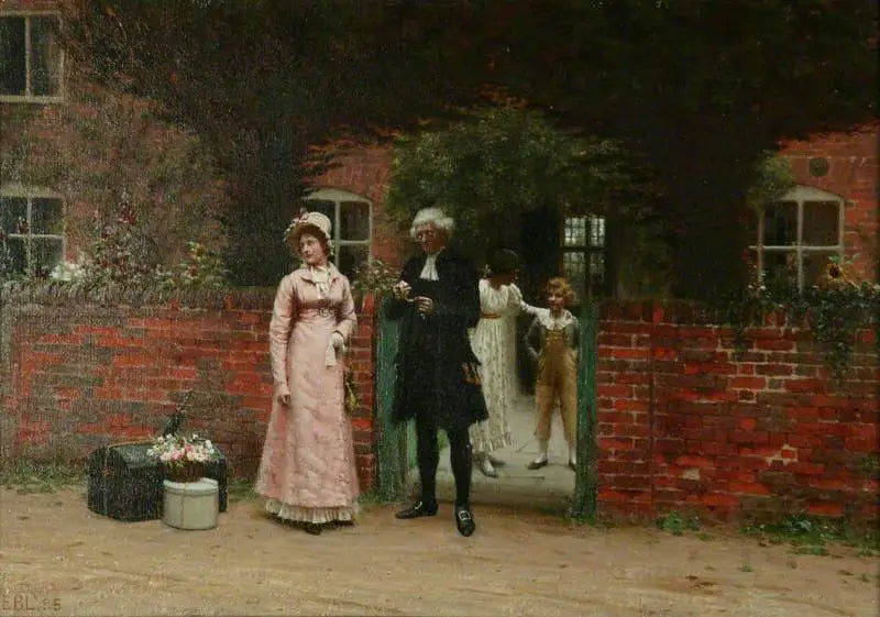 Enquanto espera pelo treinador - Edmund Blair Leighton