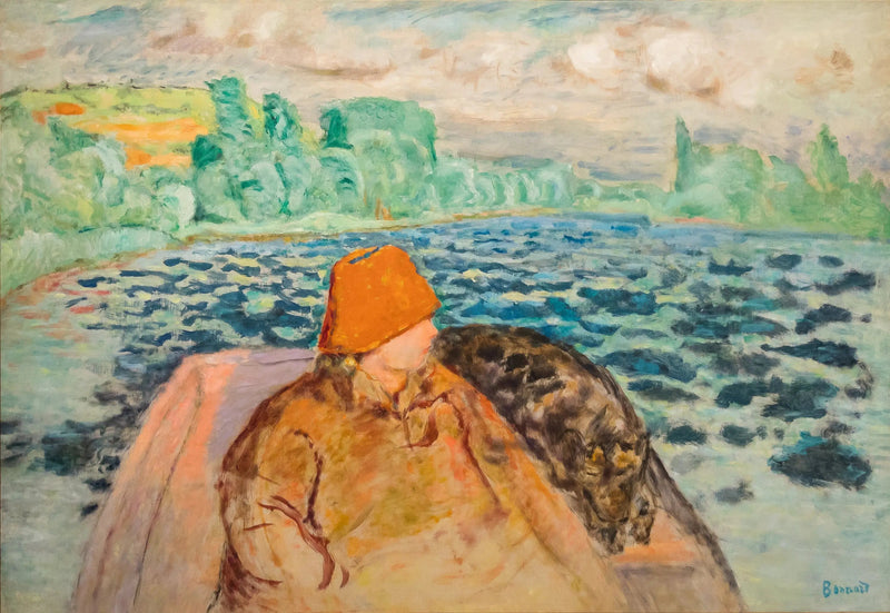Em canoa, Vernon - Pierre Bonnard